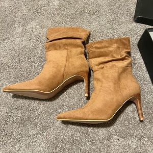 Lulus Camel ankle booties in size 11.